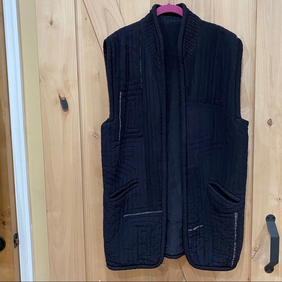 Kiss of the Wolf Quilt Silk Vest Sz M Art To Wear - Picture 1 of 13